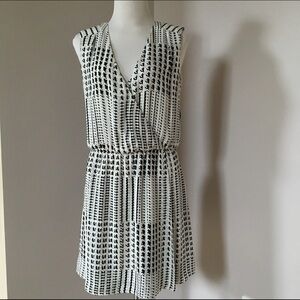 Parker black and white wrap dress size S